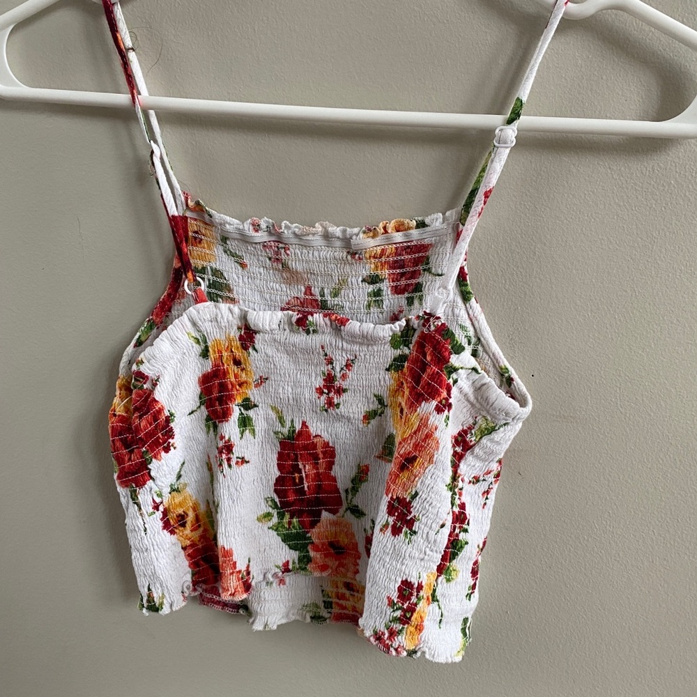 cropped flower tank top - Picture 2 of 2
